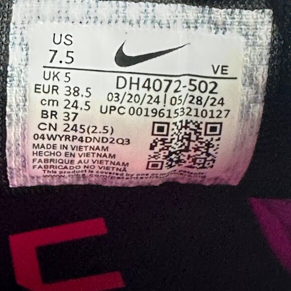 Women's Nike Air Zoom Pegasus 39 Running Dream Purple DH4072-502 Size 7.5 - Picture 11 of 12